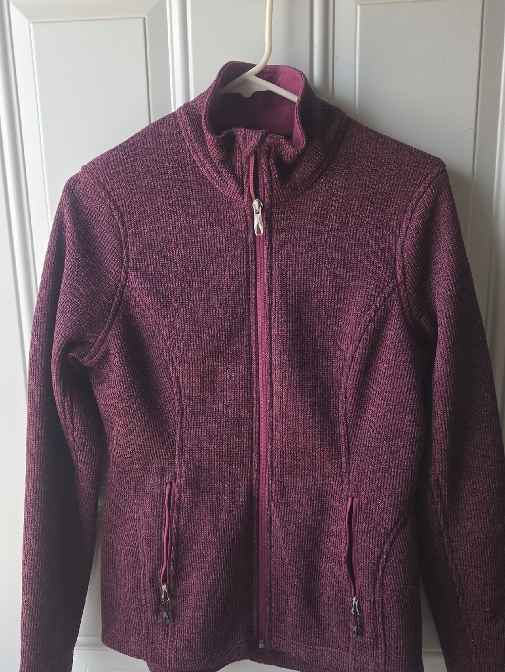 Spyder Women's Wine/Plum Full-Zip Knit Utility Jacket Size M